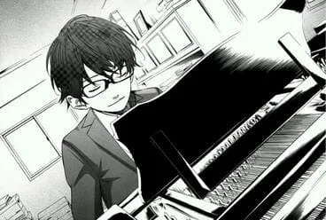 Arima de Shigatsu Wa Kimi no Uso tocando piano