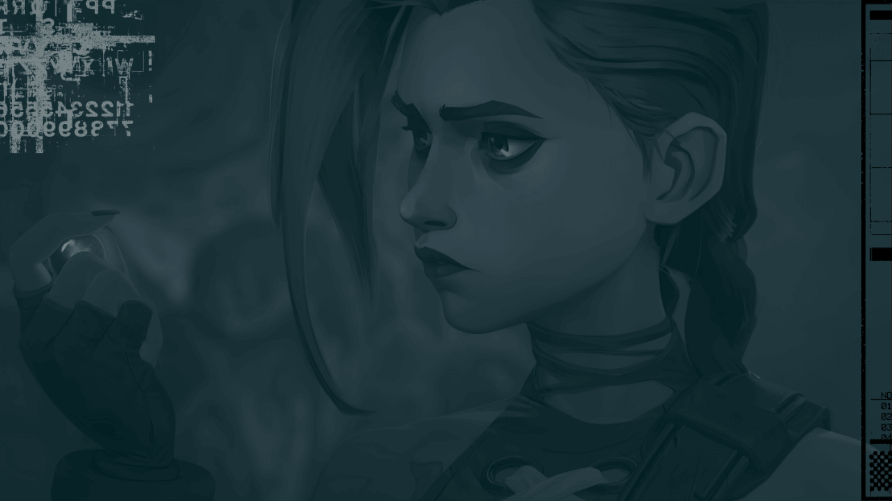 Jinx segurando uma jóia concentrada